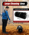 Beast 52cc Gas Power Sweeper With 2 Stroke Engine, Handheld Side Mounted Broom, Air Cooled System, Walk Behind Leaf Cleaner For Lawns, Turf And Artificial Grass Debris, shown with 22.05-inch brush