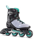 Zetrablade Elite Women's Fitness Inline Skates For Everyday Cruising, Comfort Fit Boot With Buckle Cuff, 80mm Wheels, Black and Powder Blue