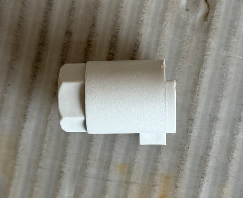 Straight Up Quality Clamping Lever For Concrete Cut Off Saws Hella Tough Replacement Fits TS410 TS420 TS480I TS500I TS700 TS800 Construction Tools Part 4224 664 2100, white aftermarket clamping lever viewed from above.