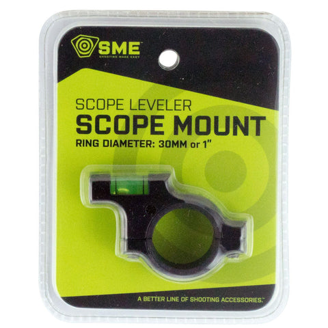 Rock Solid Aluminum Scope Leveler And Scope Mount For 30 Mm And One Inch Picatinny Rails Ambidextrous Bubble Tool, displayed in packaging.