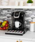 36 Pod Single Serve Coffee Pod Drawer Organizer For Countertop Coffee Station Base, Holds Up To 36 Pods, Black Finish