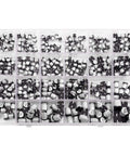 24 Values 1uF To 1000uF SMD Aluminum Electrolytic Capacitors Assortment Kit With Storage Box For Computer Notebook Radio And DIY Electronics Projects Great For Repairs And Pro Builds in a labeled storage box