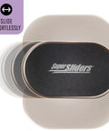 Easy Glide Carpet Furniture Sliders Set of 8, beige, shown stacked for moving heavy sofas, beds, and dressers on carpet.