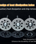 Diamond-coated cutting discs for rotary tools, 22mm diameter, three discs with center screws and heat-dissipation holes