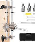 Pro Grade Mortise Lock Jig For Wooden Doors Easy Setup Door Lock Installation Kit with tungsten steel cutter blades and accessories