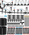 No-Fuss Drip Irrigation System For Garden With 38 Adjustable Copper Nozzles And Emitters, Automatic Outdoor Watering Kit components