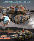 Two Pack RC Battle Tanks One Twenty Fourth Scale For Kids And Adults 2.4GHz Wireless Battle Set With Spray Function