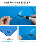 All In One 37 In 1 ESD Rubber Workbench Mat, 10x2ft Textured Non Slip Surface, heat resistant soldering demonstration