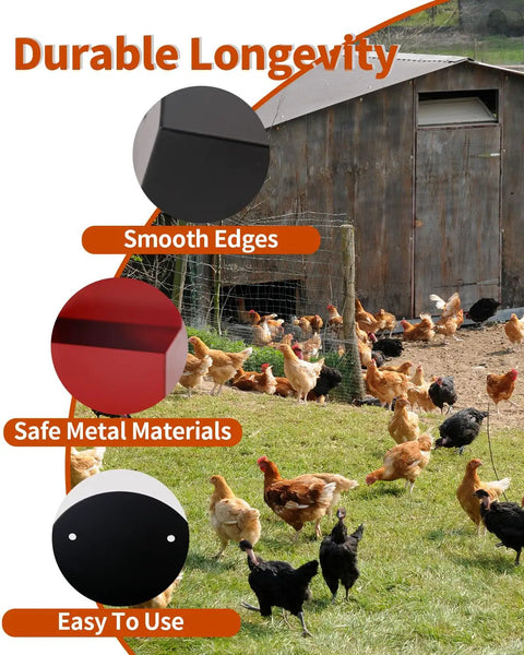 Heavy Duty Metal Chicken Oyster Shell And Grit Feeder With Smart Auto Dispenser Built For Backyard Folks saves daily chore stress with smooth edges.
