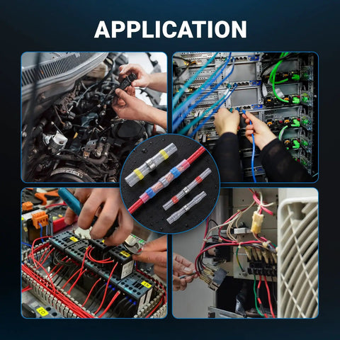 Application of All In One 485 Piece Solder Seal Wire Connector Kit with 300W Heat Gun 3 in 1 Wire Stripper in various wiring tasks