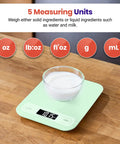 Reliable 5000 G Digital Kitchen Scale With 1 G Precision, Tare Function, And Multi Unit Readouts Including Oz, Lb Oz, Fl Oz, G, And Ml, Big Easy To Read Display For Quick Everyday Cooking Prep on mint scale