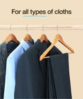 Wooden Coat Hangers 30 Pack Natural Wood Heavy Duty Non Slip For Shirts Jackets Pants Suits With Chrome Swivel Hook Premium Solid Closet Hangers For Easy Organizing holding suits and pants