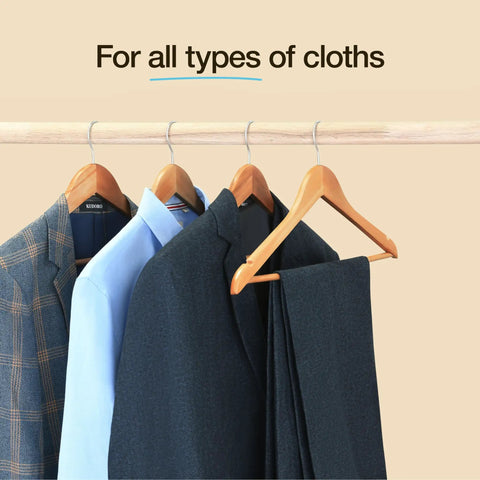 Wooden Coat Hangers 30 Pack Natural Wood Heavy Duty Non Slip For Shirts Jackets Pants Suits With Chrome Swivel Hook Premium Solid Closet Hangers For Easy Organizing holding suits and pants