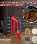 Heavy Duty Adjustable Door Stopper For Home Hotel And Travel Anti Theft Door Blocker For Women Safety in red, installed