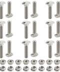 Premium M8 X 40mm T Slot Bolts With Matching Flange Nuts Compatible With 45 Series Aluminum Extrusion Profiles, collection of 20 sturdy bolts and nuts.