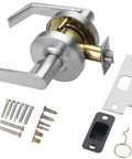 Heavy Duty Cylindrical Lever Door Lock Built Tough With Passage Function Satin Chrome 26D Finish Non Handed Grade 2 Industrial Door Handle