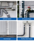 20-pack white PVC conduit pipe clips, 32 mm, two-hole; for bathroom plumbing, garden piping, eave drainage, rooftop cables