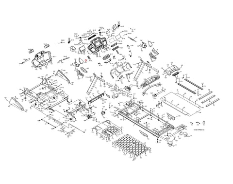 Left Top Connecting Cap Replacement Part P070146 A1 For Treadmill Models F63 F65 F80 Upper Frame Connector Cover Direct Replacement For Easy Install And Reliable Fit exploded diagram