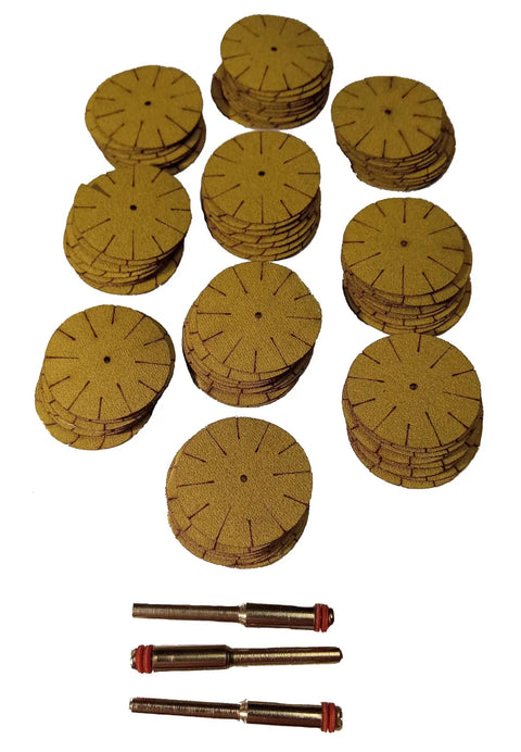 Mini 1 Inch Detail Sanding Mop Bits For Rotary Tools Flexible Wood And Metal Sanding Attachments 1 Inch Circle Discs and Mandrels