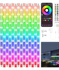 PMMA Covered LED Strip Lights 16ft With 150 High-Level Chips, Smart Phone Remote Control, ultra bright RGB lights display
