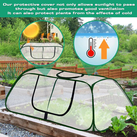 Mini Greenhouse Cover For Plants With Roll Up Zipper Door Thick PE Shield To Keep Your Veggies Cozy Indoors Or Outdoors From Cold Winds Protect Seedlings 45L X 22W X 16H Inches White 1 Pack