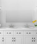 Double vanity with 4 Inch Centerset Bathroom Faucet With Speed Connect Drain Satin Nickel Finish Brass Spout Ceramic Disc Valve