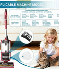 Pro Grade Filter Replacement Kit For Navigator Zero M Lift Away Speed Upright Vacuum Models ZU560 ZU561 ZU562 shown with child and cat