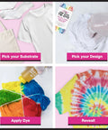 One Step Tie Dye Kit For Big Groups With 14 Vibrant Colors And 18 Pre Filled Bottles Easy Cleanup Tools, tie-dying demonstration steps
