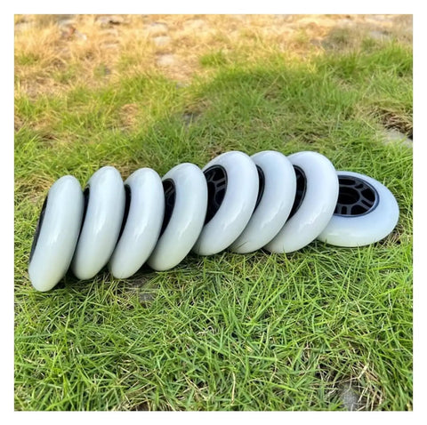 Inline Skate Wheels Replacement Set With Durable Bearings For Roller Skating Indoors And Outdoors Delivers Smooth Stable Rides At High Speeds