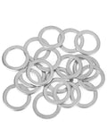 Transmission Drain Plug Washer Seal Kit 25.5mm OD x 18mm ID x 1.95mm Thick 20 Pack for Honda and Acura models, silver washers