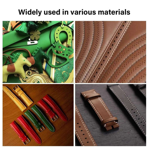 Eight Size Oval Leather Hole Punch Set 2x4mm To 6x10mm Made From Carbon Steel illustrations for belts and leather crafting