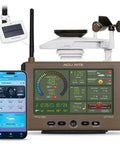 Optimus Weather Station With WiFi HD Display Solar Power Pack Lightning Detection Indoor Outdoor Temperature And Humidity Wind Speed And Direction Rainfall Measurements For Hyperlocal Readings