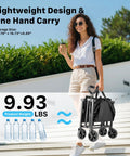 Heavy Duty Collapsible Wagon Cart With 29.3 Inch Body 150L Capacity And 260 Lb Load Beastly Rolling Cart carried by woman outdoors