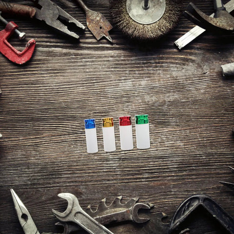 Premium Drive Wheel Protector Impact Socket Set With Color Coded Thin Wall Deep Sockets For Tire Maintenance And Lug Nut Removal To Safeguard Your Car Rim From Scratches During Heavy Duty Auto Work, 4-piece color coded sockets on wood