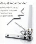 Compact Manual Rebar Bender And Wire Bending Jig For Garages Desktop Tubing Forming Tool showing solid steel construction and bending mechanism.