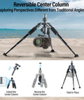 Compact Mini Desktop Tripod For DSLR, Mirrorless Camera, Phone And Action Cam With 360 Degree Ball Head on beach