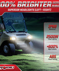 Deluxe 12V LED Headlight And Taillight Kit For 1993 Up Club Car DS Gas And Electric Golf Carts Street Legal With Turn Signals Horn