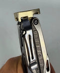 Close-up view of Brass Hammer Head Modification for EDC Multitool Upgrade with CNC Made components attached to tool.