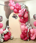 Pink Cow Print Balloons Party Kit 67 Piece Set For Birthday Baby Shower Rodeo Farm Party Decorations with cowgirl theme setup