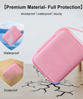 Carrying Case For Portable Handheld Inhaler Nebulizer Machine, Pink, waterproof and dustproof, on cracked floor