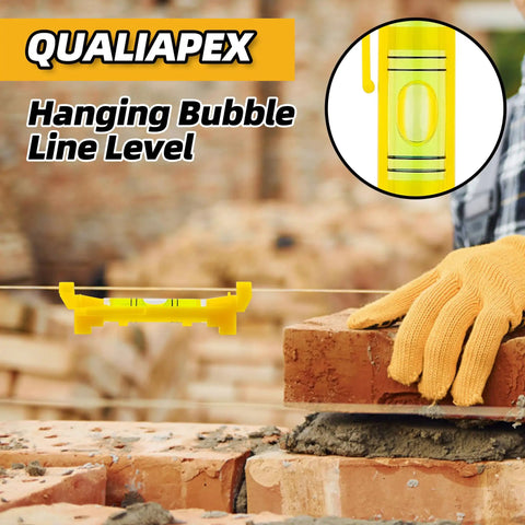 Solid 8 Piece Hanging Bubble Line Level Kit Featuring Slick Abs Shell And Bright Fluorescent Vials, Top Notch Mini Spirit String Levels For Masonry, Tiling, Construction, Surveying, And No Sweat DIY Projects