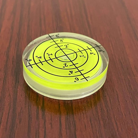 Six Pack Small Circular Bubble Spirit Levels With Double Sided Adhesive Foam Tape Mounting For RVs Round Levelers easy sticky back