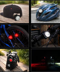 USB Rechargeable Bike Light Set With Front And Rear LED Lights For Mountain Biking Waterproof Silicone Body on various gear