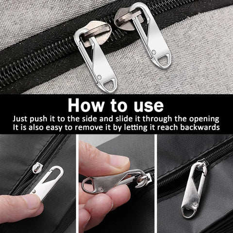 12 Pack Detachable Zipper Pull Heads Repair Kit Universal Zipper Slider Replacement For Jackets Bags Backpacks And Outerwear No Hassle Easy Fix Heavy Duty Durable Zipper Repair Accessory For Fast Fixes And Long Lasting Performance