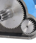 Close-up of gears from Slide Carriage Replacement Kit For Mini Lathes - Aluminum Die Cast, 2.0mm Pitch, 16mm Half Nut gear section