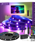 Lit RGB LED Strip Kit 32.8 Feet With 300 LEDs 5050 SMD Color Changing Flexible Light Strips for home theater with RF remote and UL power supply