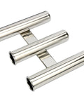 316 Stainless Steel Triple Tube Fishing Rod Rack, Wall Or Side Mount Rod Holder Bracket, Pole Pod, View of three tubes