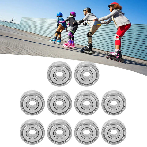 Stainless Steel Roller Ball Bearings 6x19x6mm Set Of 10 For Skateboards Inline Skates And Electric Skateboards in use