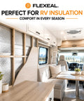 Heavy Duty Double Bubble Insulation Roll With 4 Layer Reflective Foil Barriers shown in modern RV interior design.
