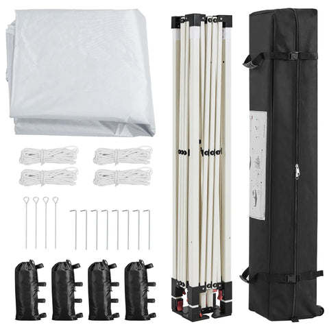 10x10 Pop Up Canopy Tent With Vent For Quick Setup Instant Sun Shelter On Wheeled Bag Includes 4 Sandbags 12 Stakes And 4 Ropes